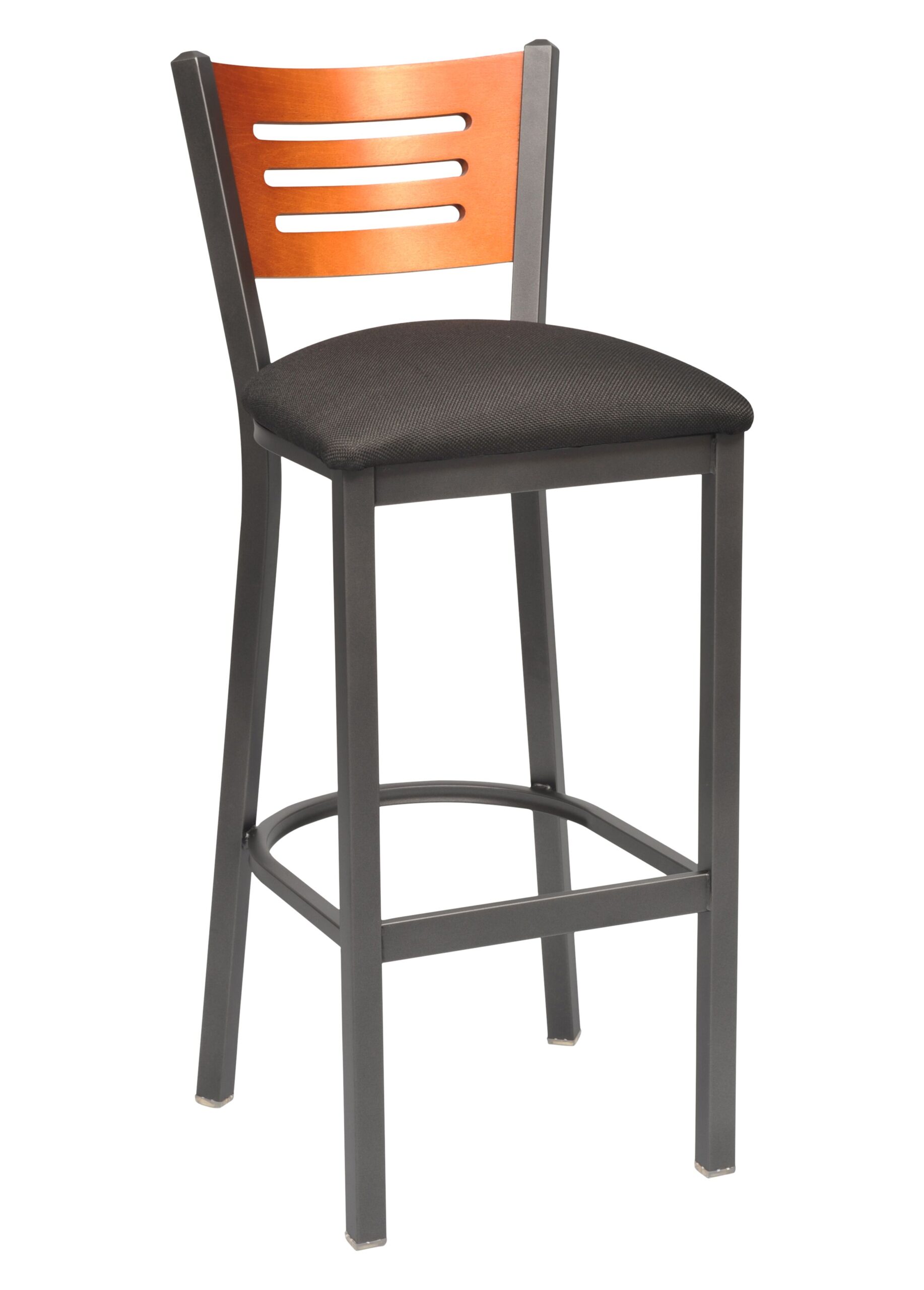 Barstool Metal Uphol seat wood back HR