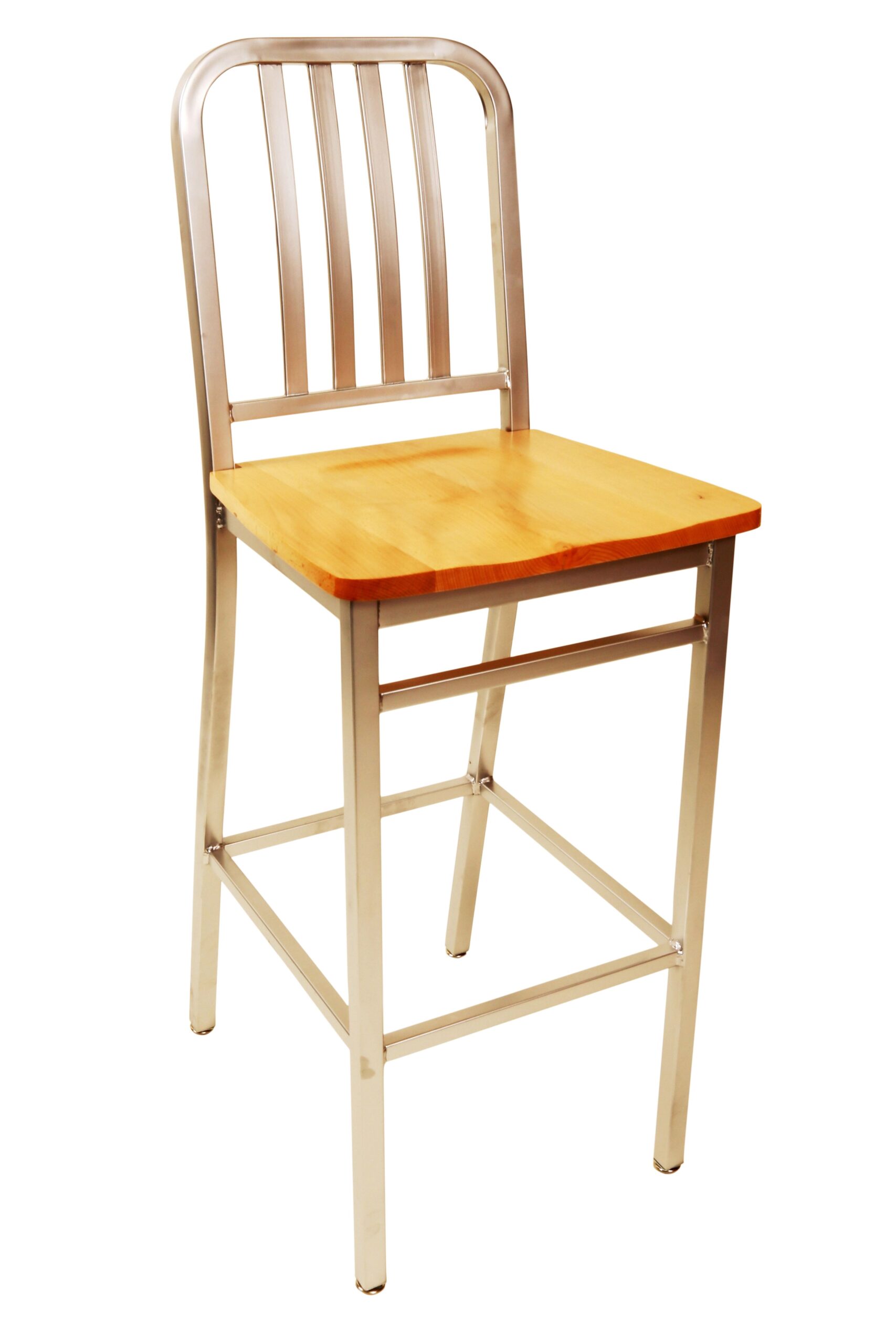 Barstool with Solid Wood Seat