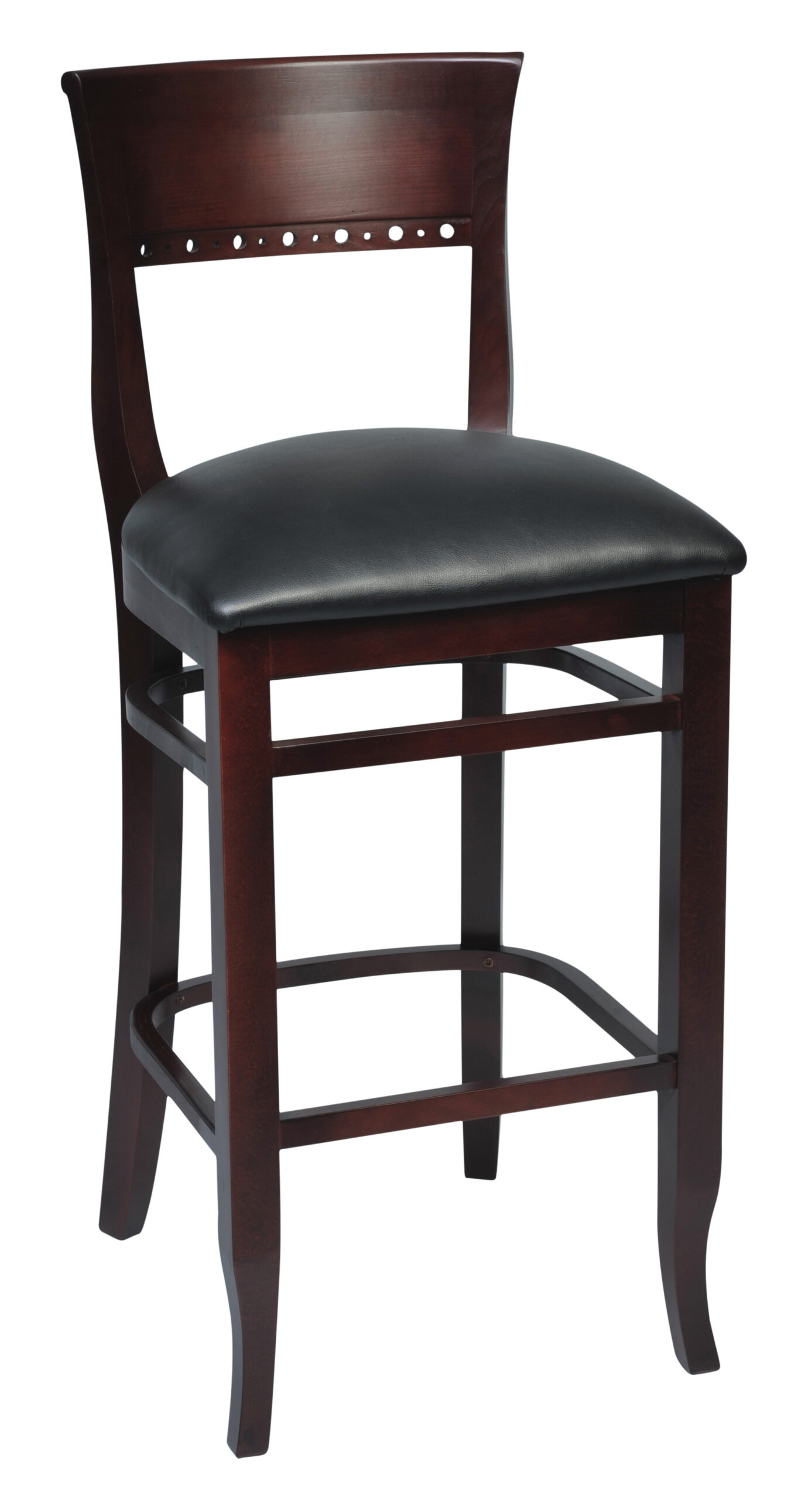 Biedermier Wood Barstool Uph Seat