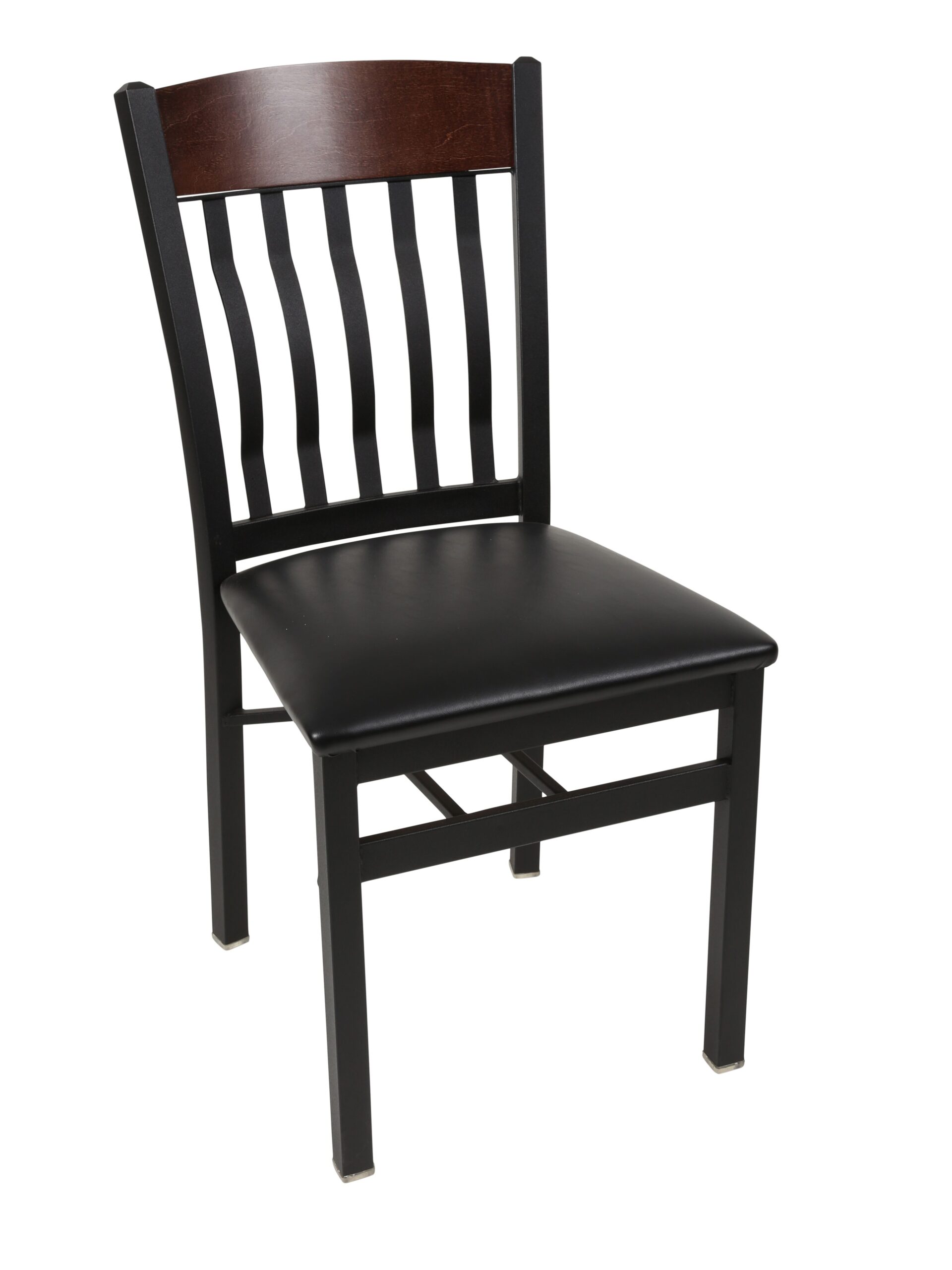 Chair Metal uphol seat wood back LR