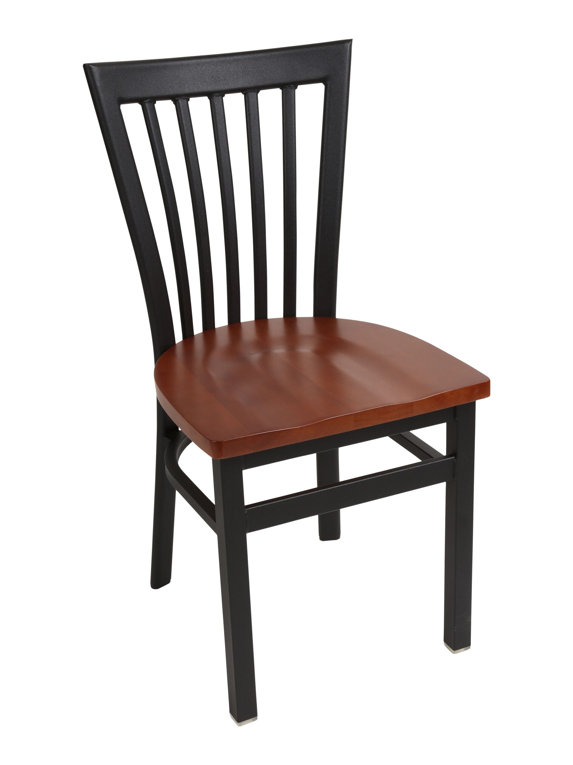 Chair metal with solid wood seat HR