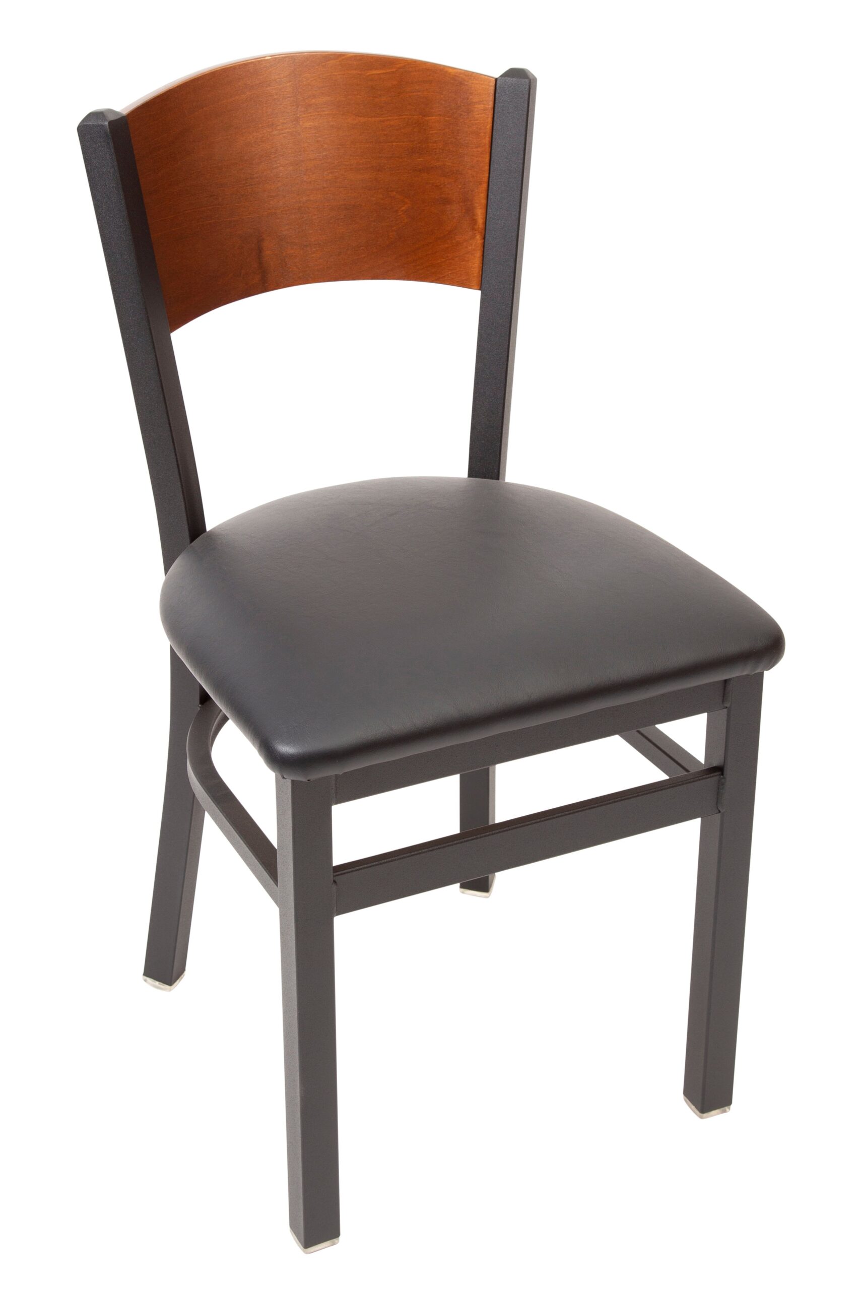 Chair with Solid Wood Back and Upholstered Seat