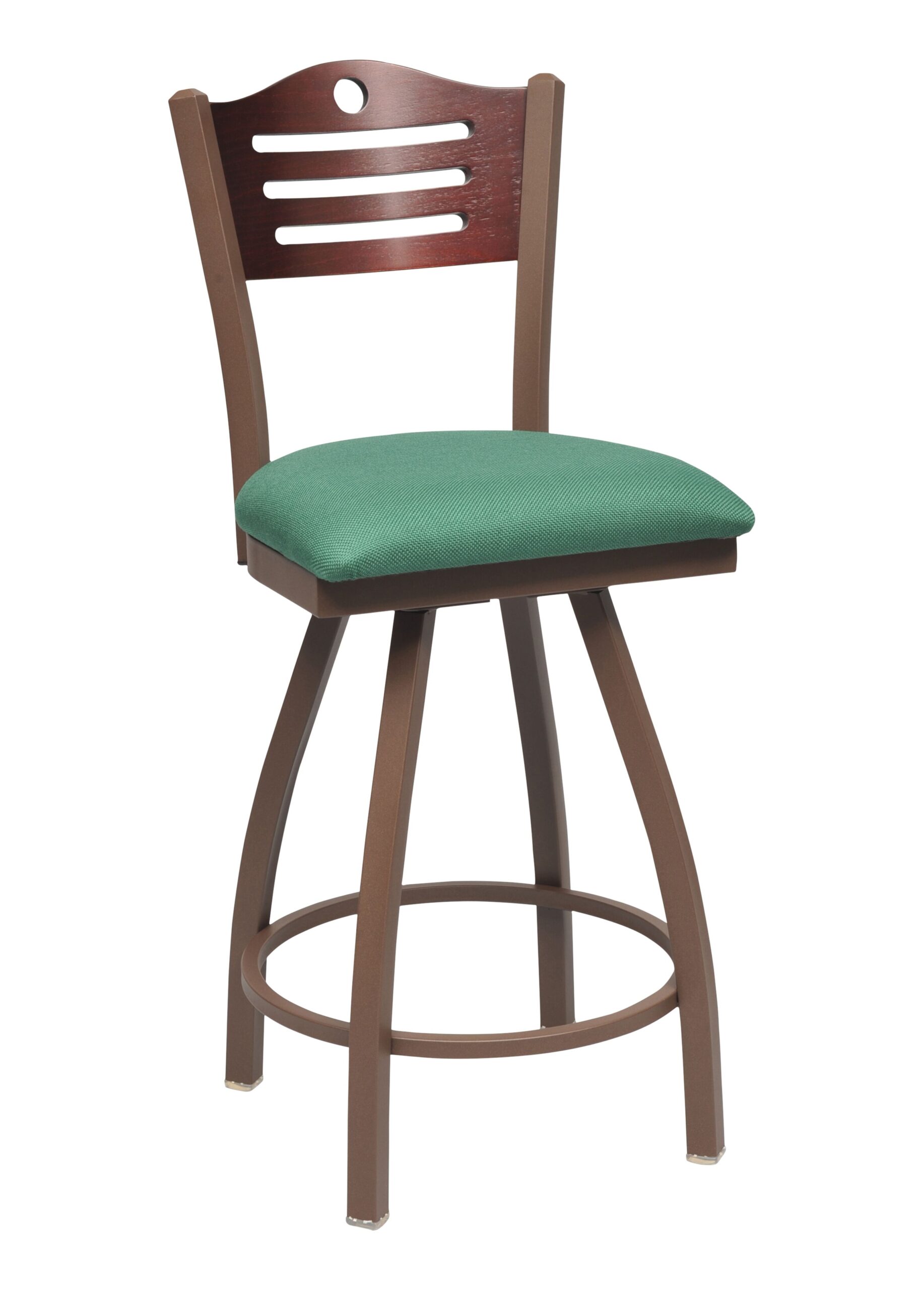 Counter Stool Tuffy metal uphol seat wood back HR