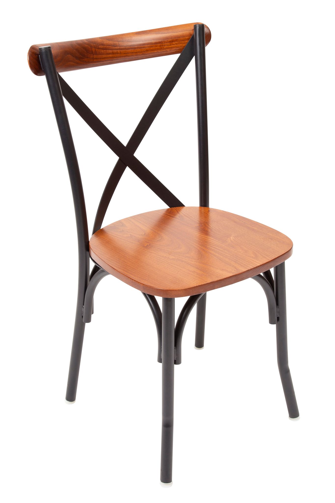 Isaiah Metal Chair with Wood Back & Wood Seat