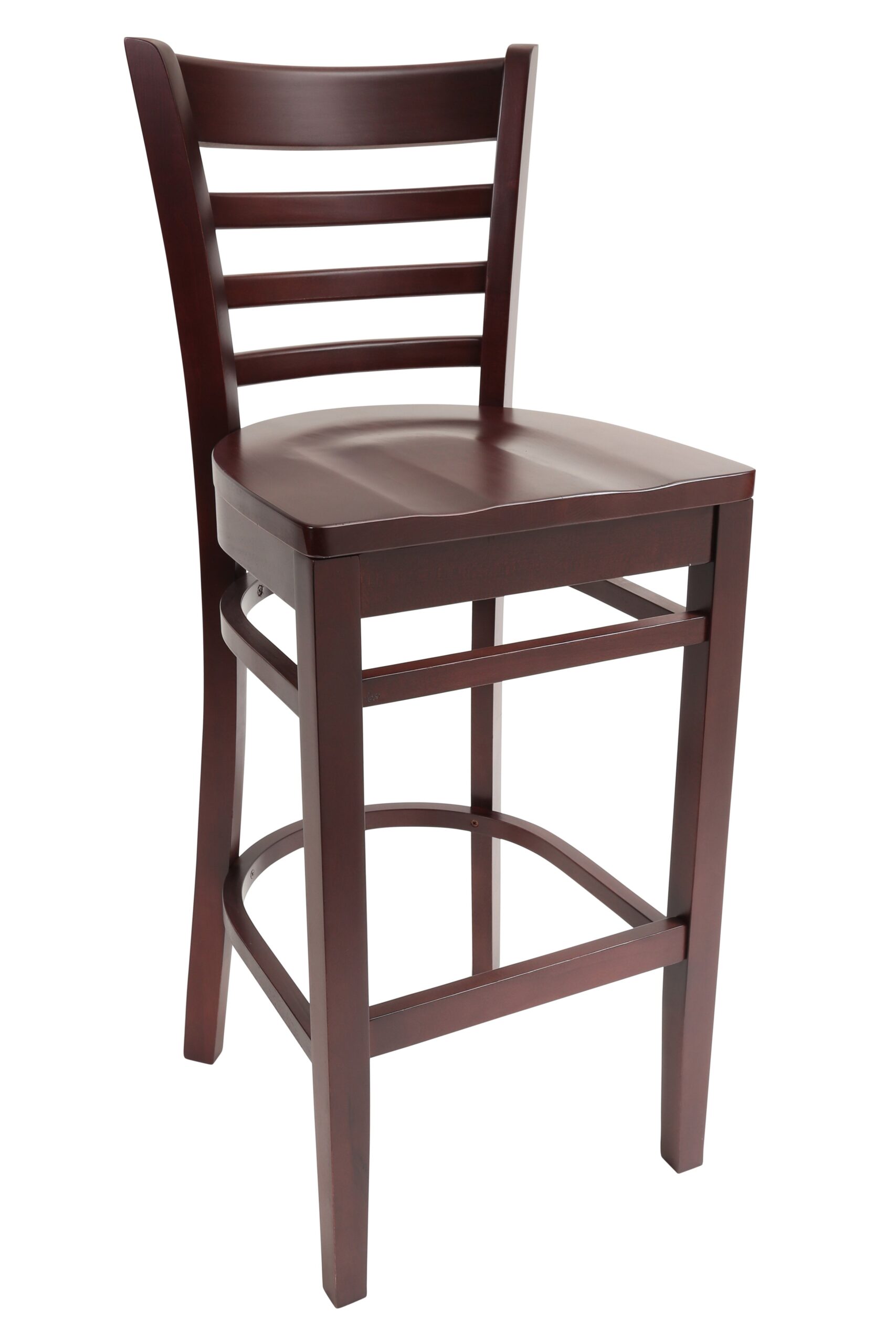 Ladder barstool with solid wood seat 2