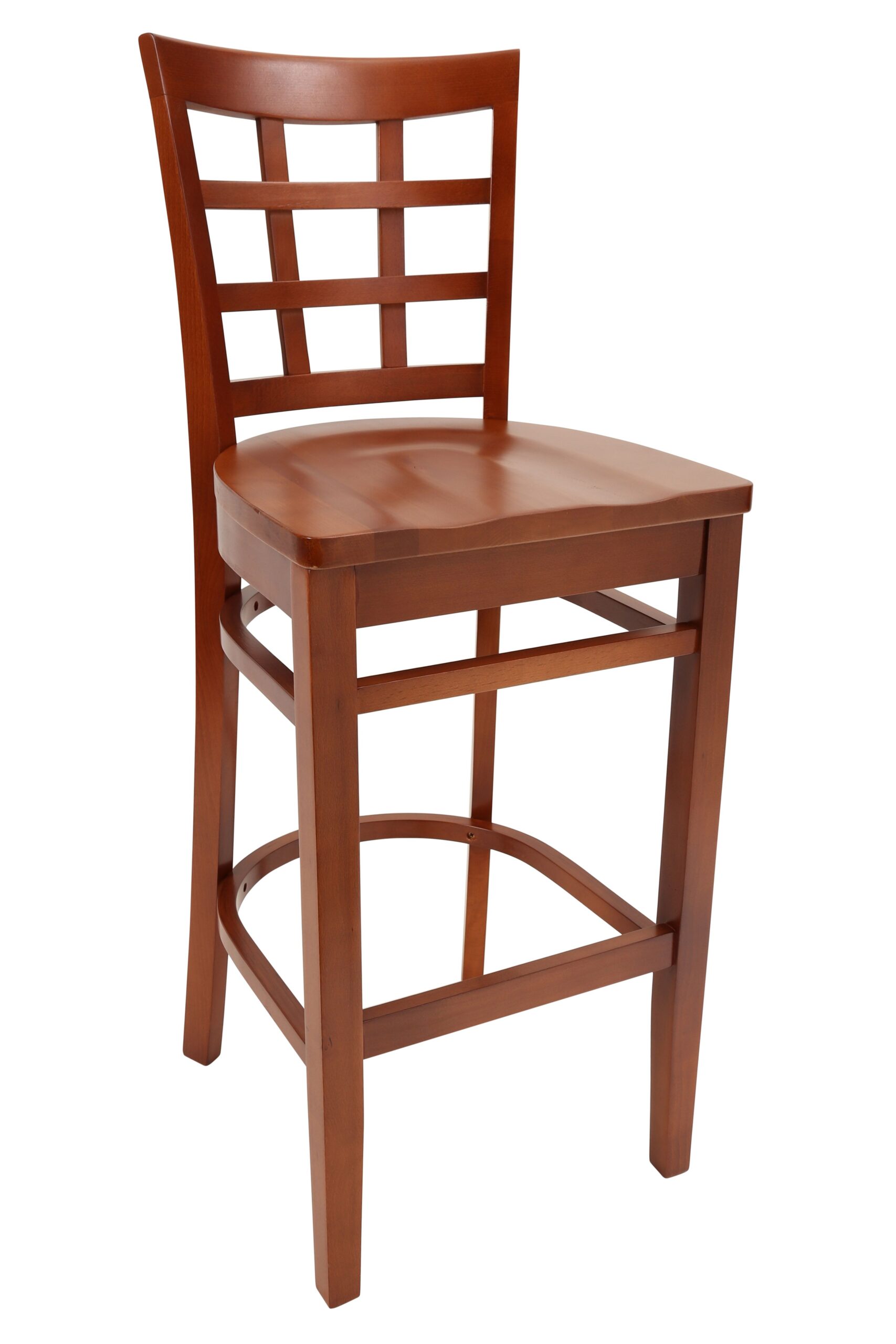 Lattice Barstool with wood seat