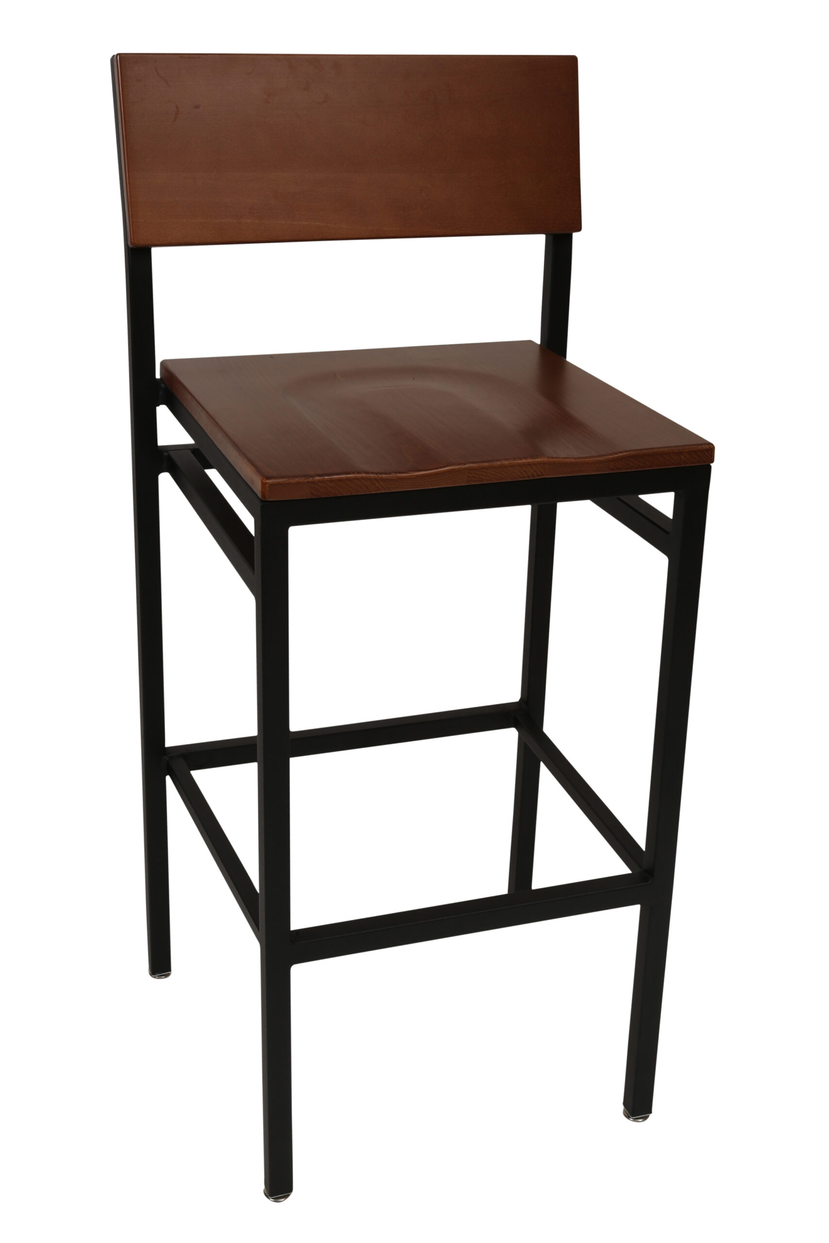 Piada Barstool with solid wood back and seat