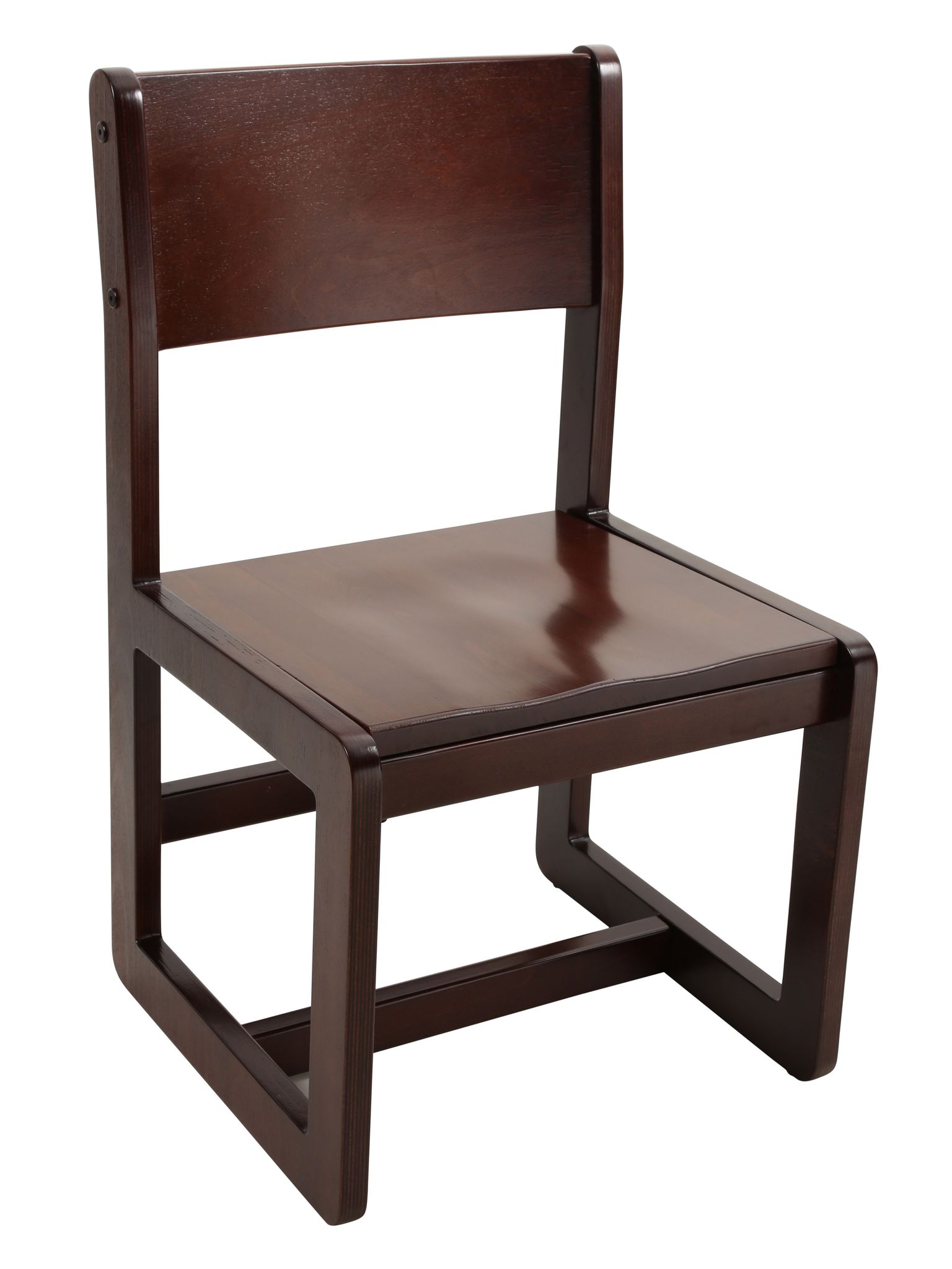 sled with wood seat and back